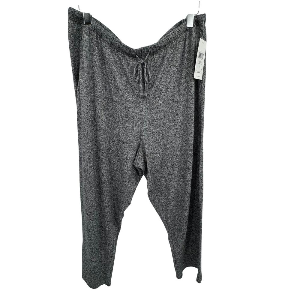Eileen Fisher pants large pull on elastic waistband cropped cotton hemp lounge